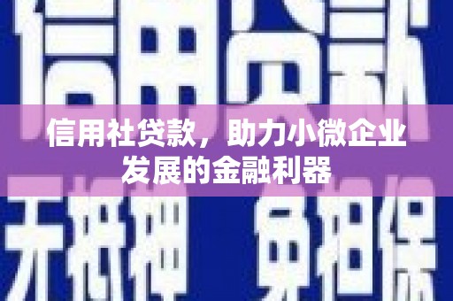 安泽信用社贷款，助力小微企业发展的金融利器