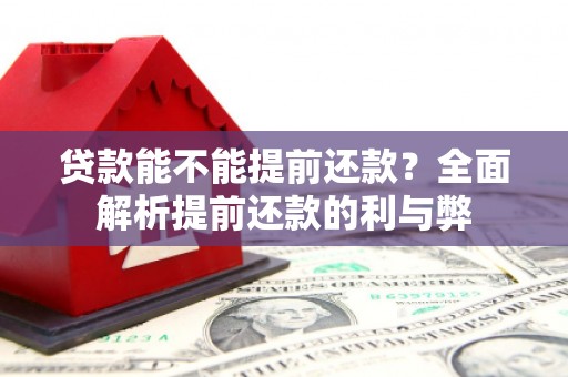 安泽贷款能不能提前还款？全面解析提前还款的利与弊